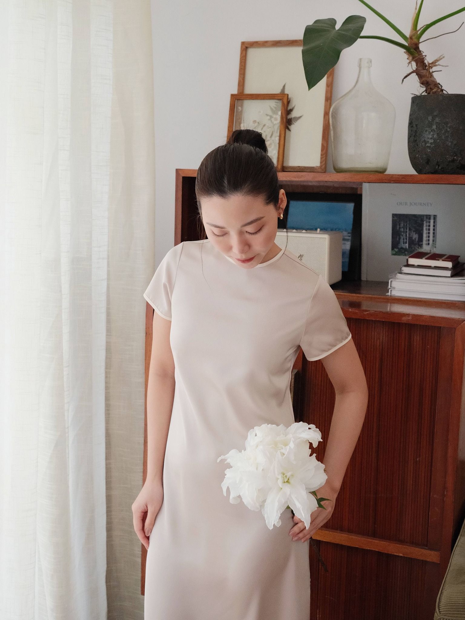  Đầm sườn xám cách điệu | Mauve Shanghai dress 