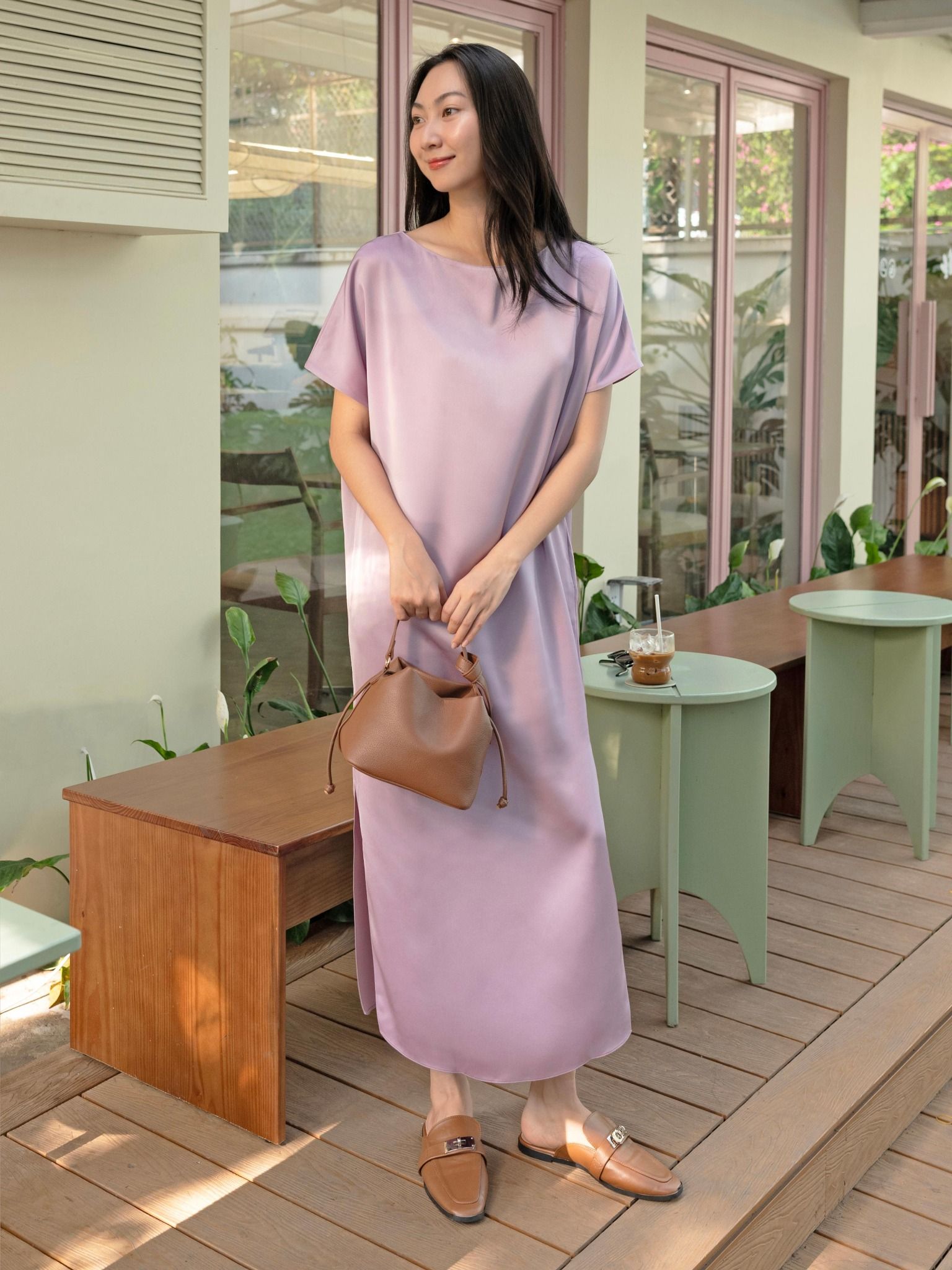  Mauve Signature dress - phiên bản trơn màu nâng cấp 