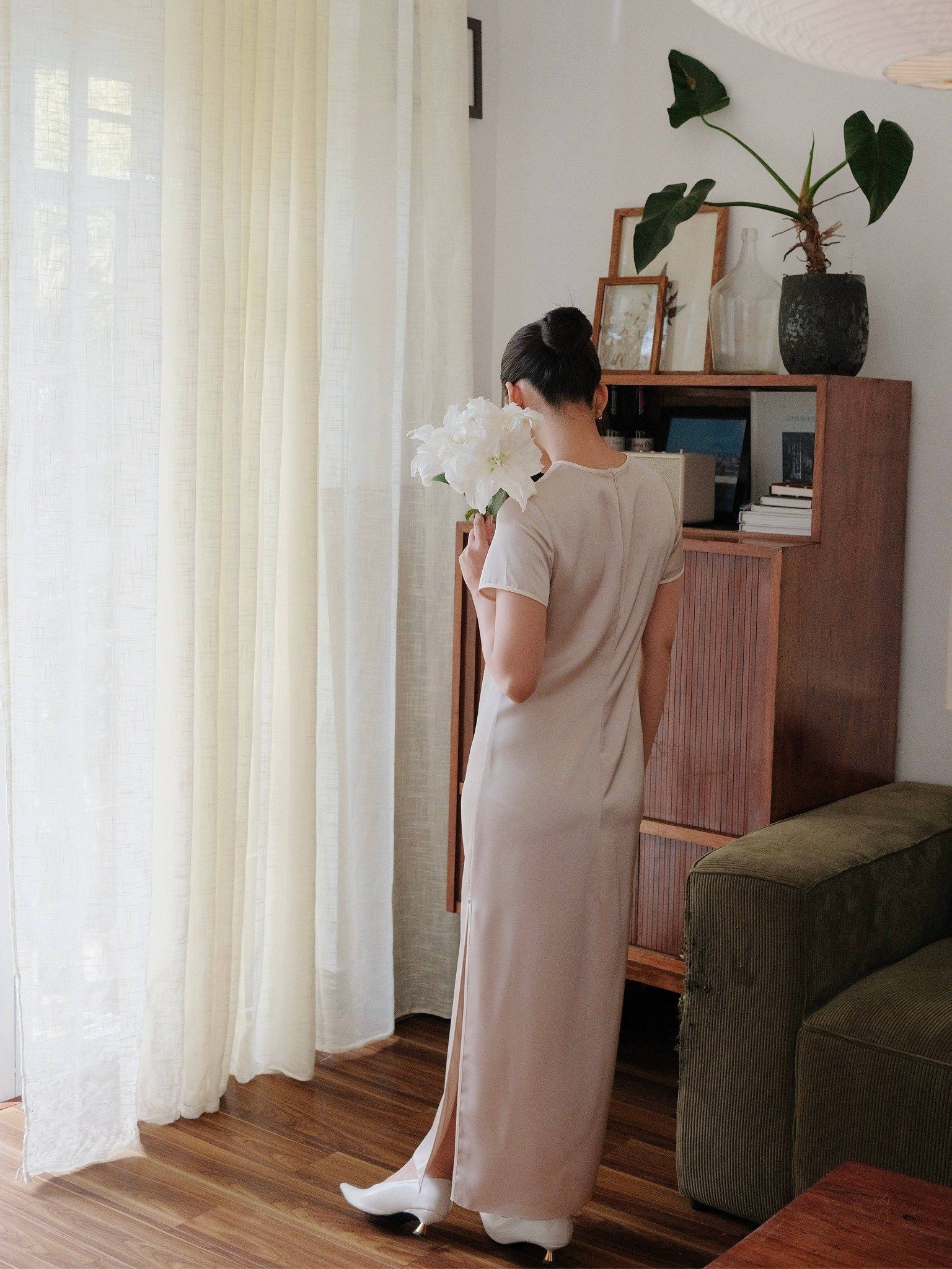  Đầm sườn xám cách điệu | Mauve Shanghai dress 