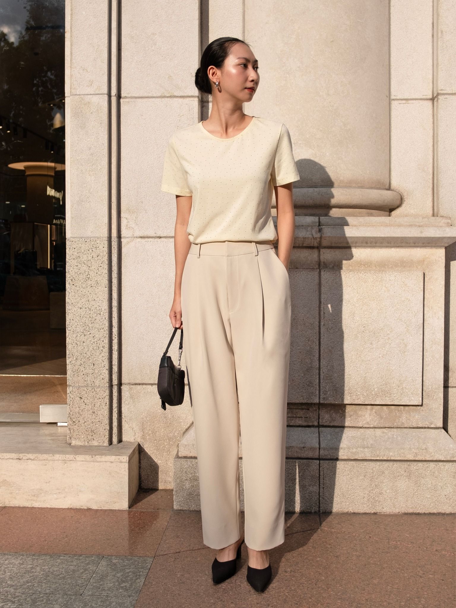  Quần tây dáng baggy | Mauve Baggy pants 
