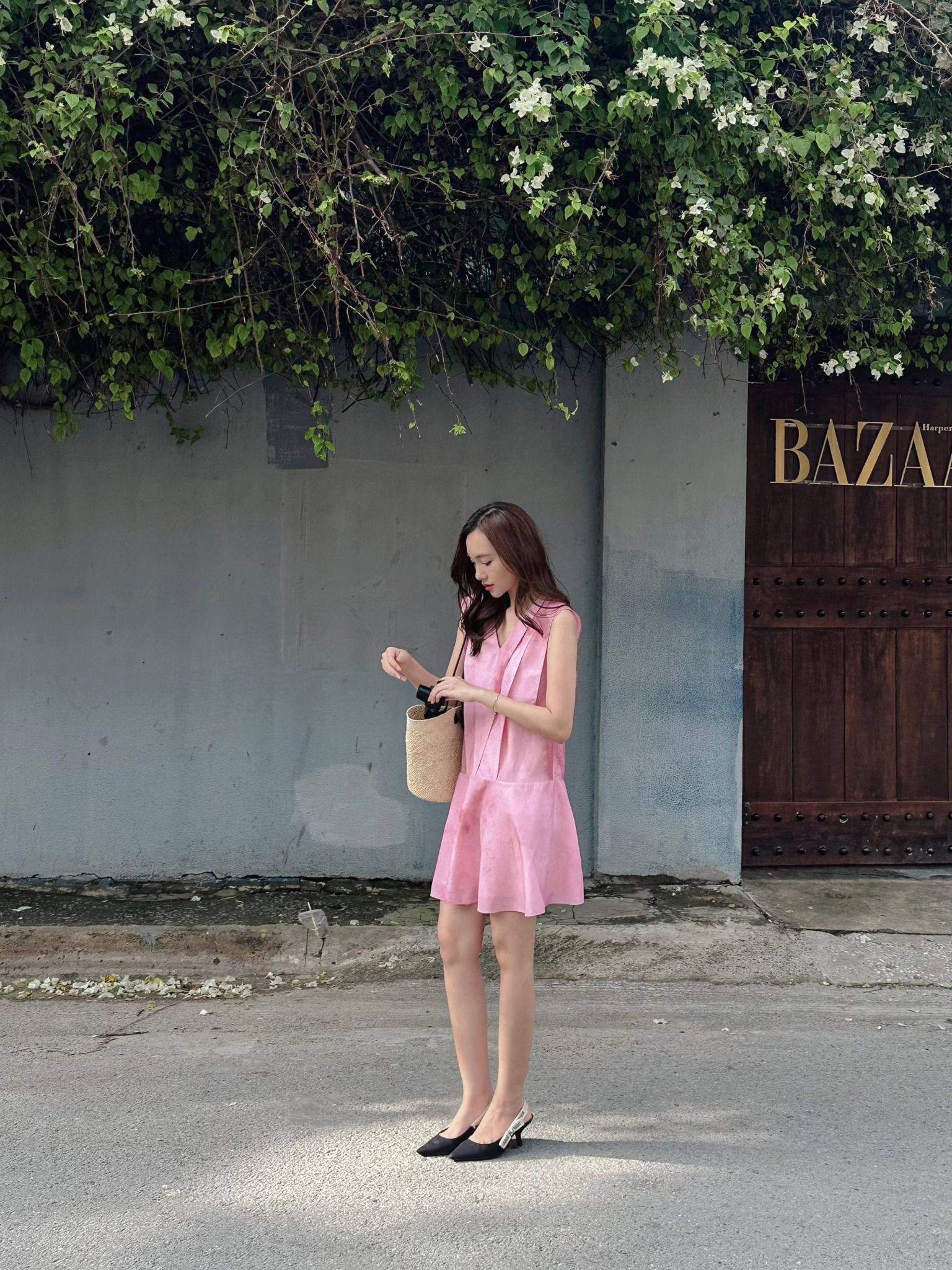  Đầm xếp ly loang màu Mauve Tie dye dress 