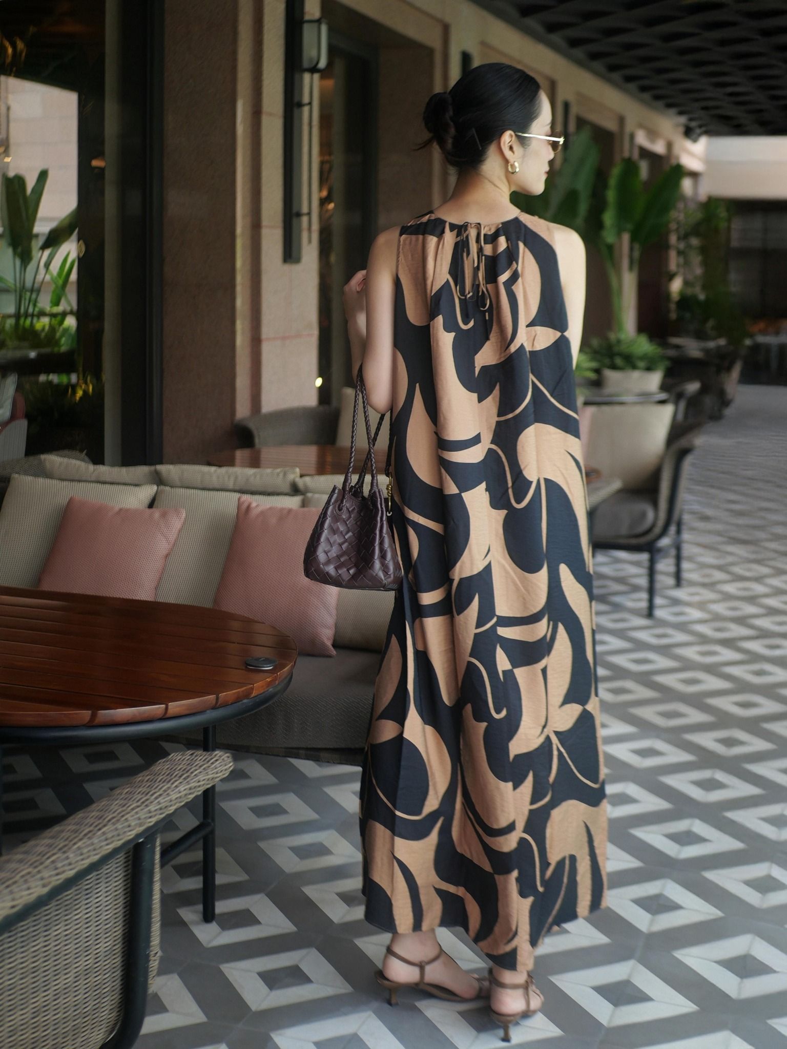  Đầm maxi cotton vân | Mauve Balo Cotton dress 