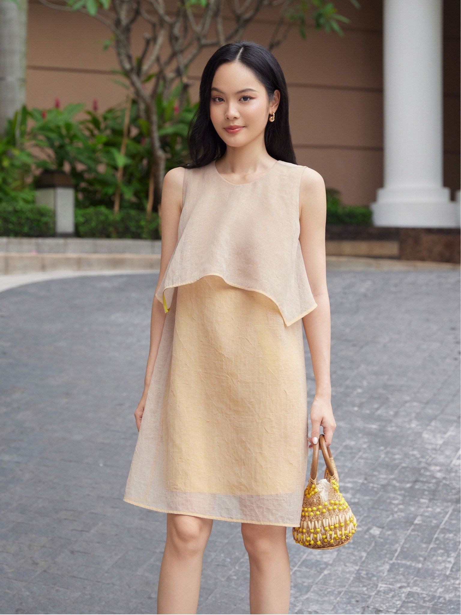  Đầm ngắn 2 tầng | Mauve Layer dress 