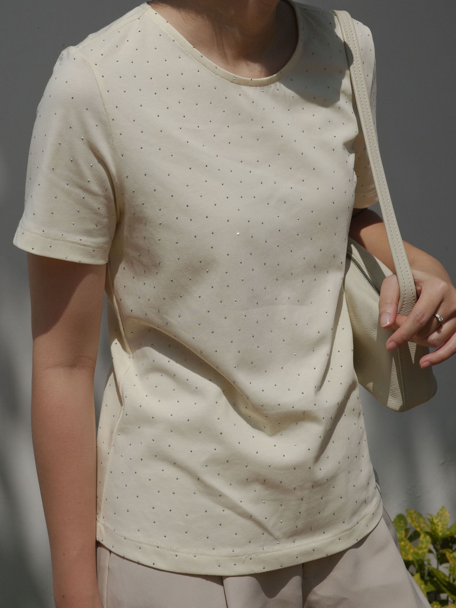  Áo phông đính hạt | Mauve Twinkle tee 
