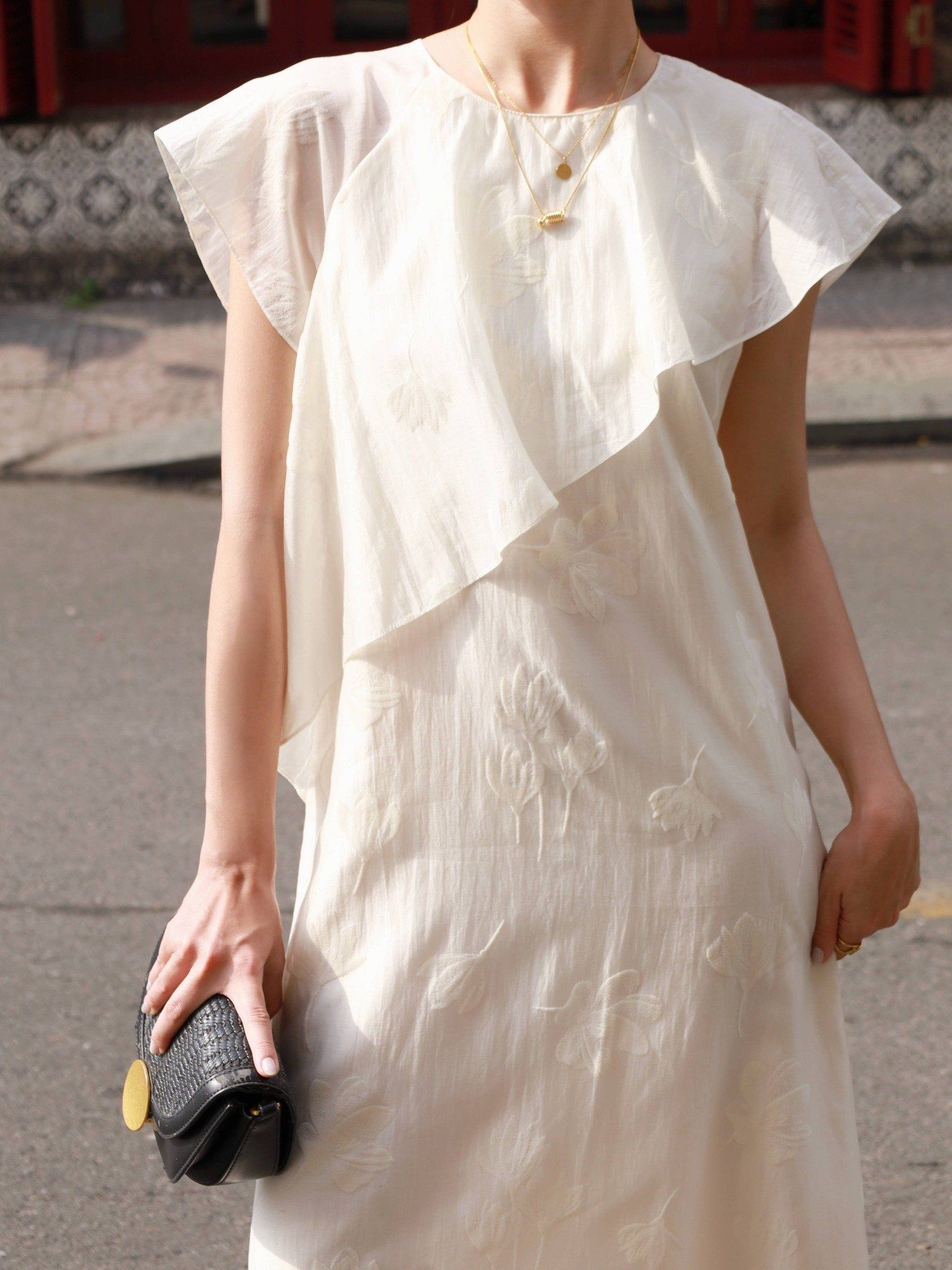  Đầm tơ bèo Mauve Orchid Cacti dress 