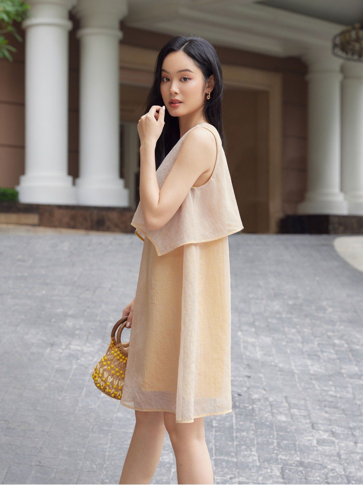  Đầm ngắn 2 tầng | Mauve Layer dress 