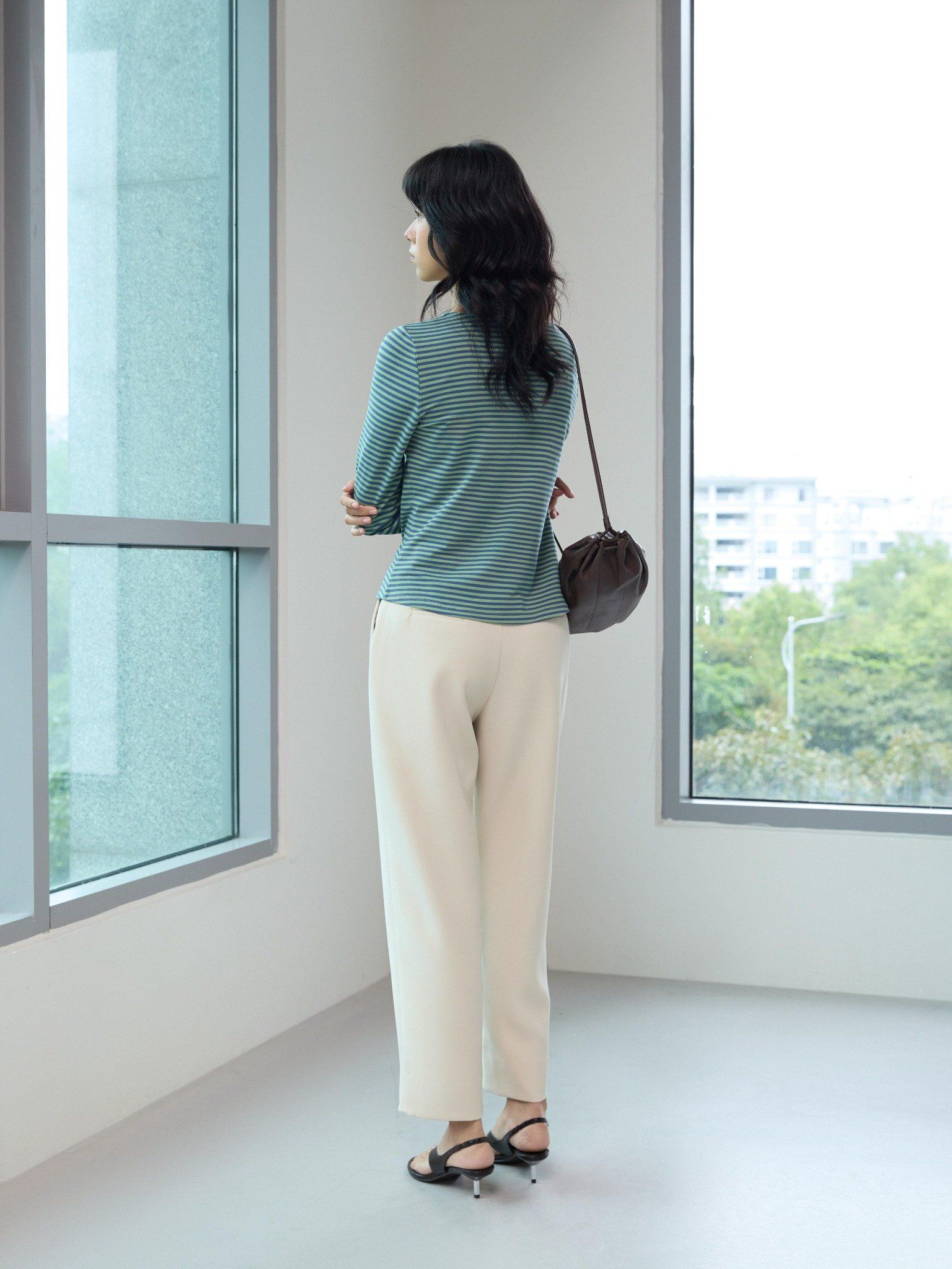  Quần tây dáng baggy | Mauve Baggy pants 