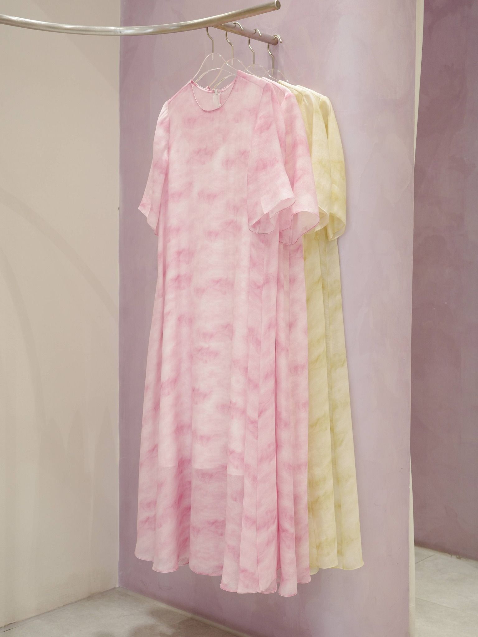  Đầm dài hoạ tiết vân mây | Mauve Cloud dress 