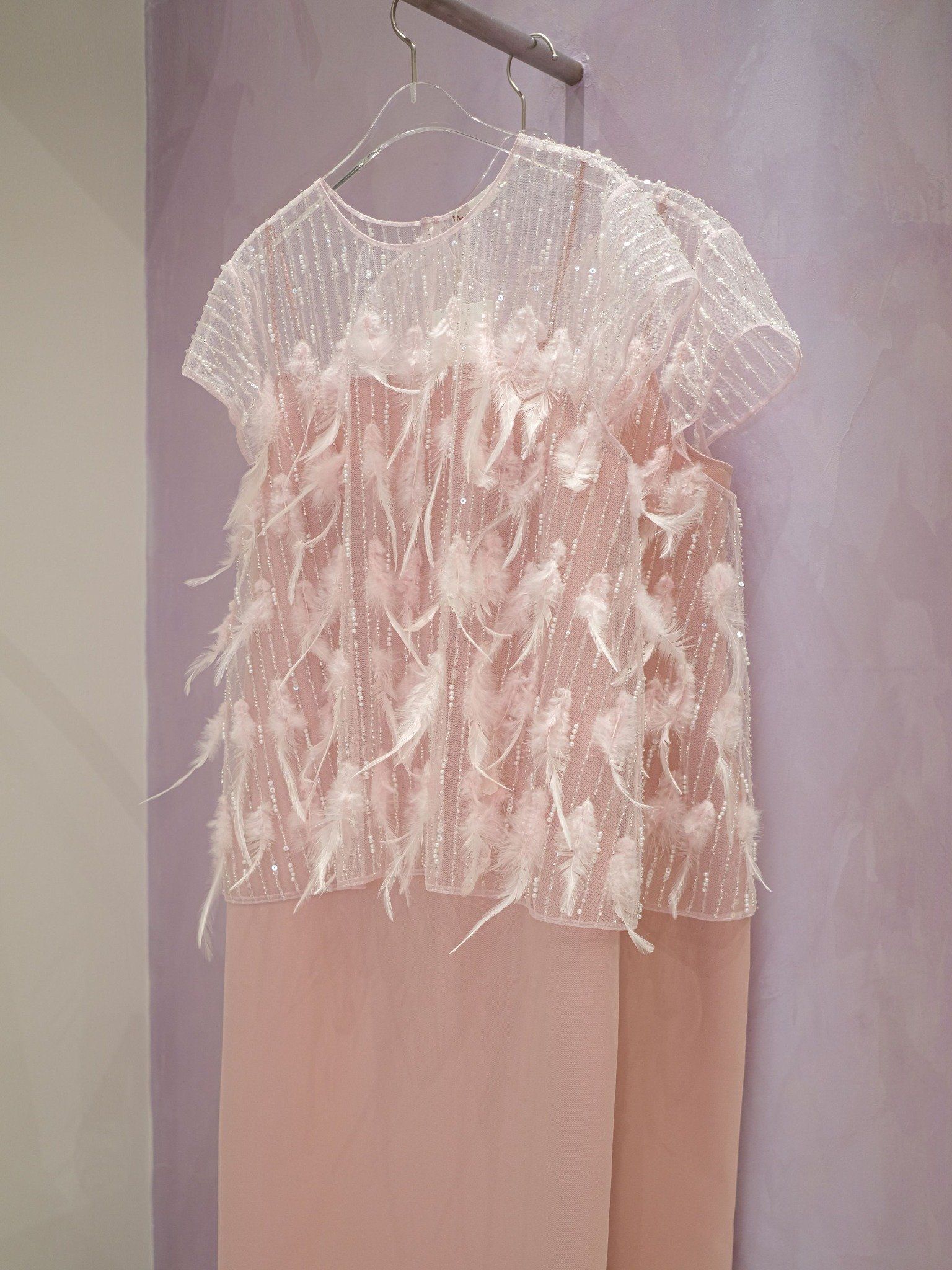  Set đầm bút chì Mauve Feather dress 