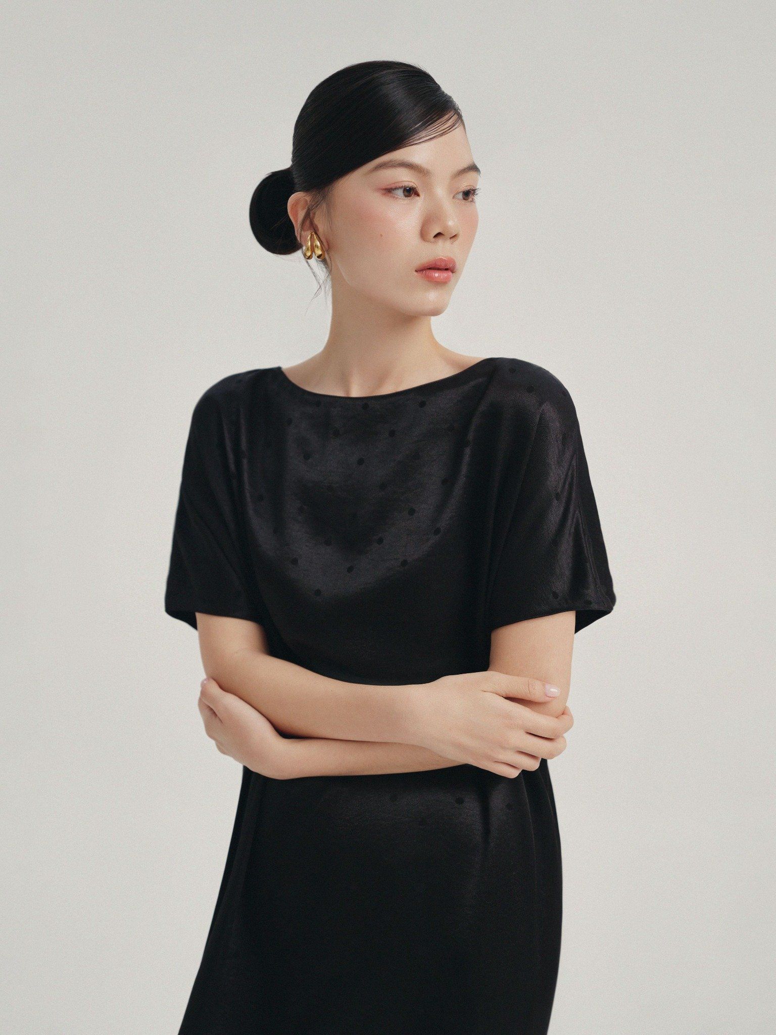  Mauve Signature dress - phiên bản chấm bi 
