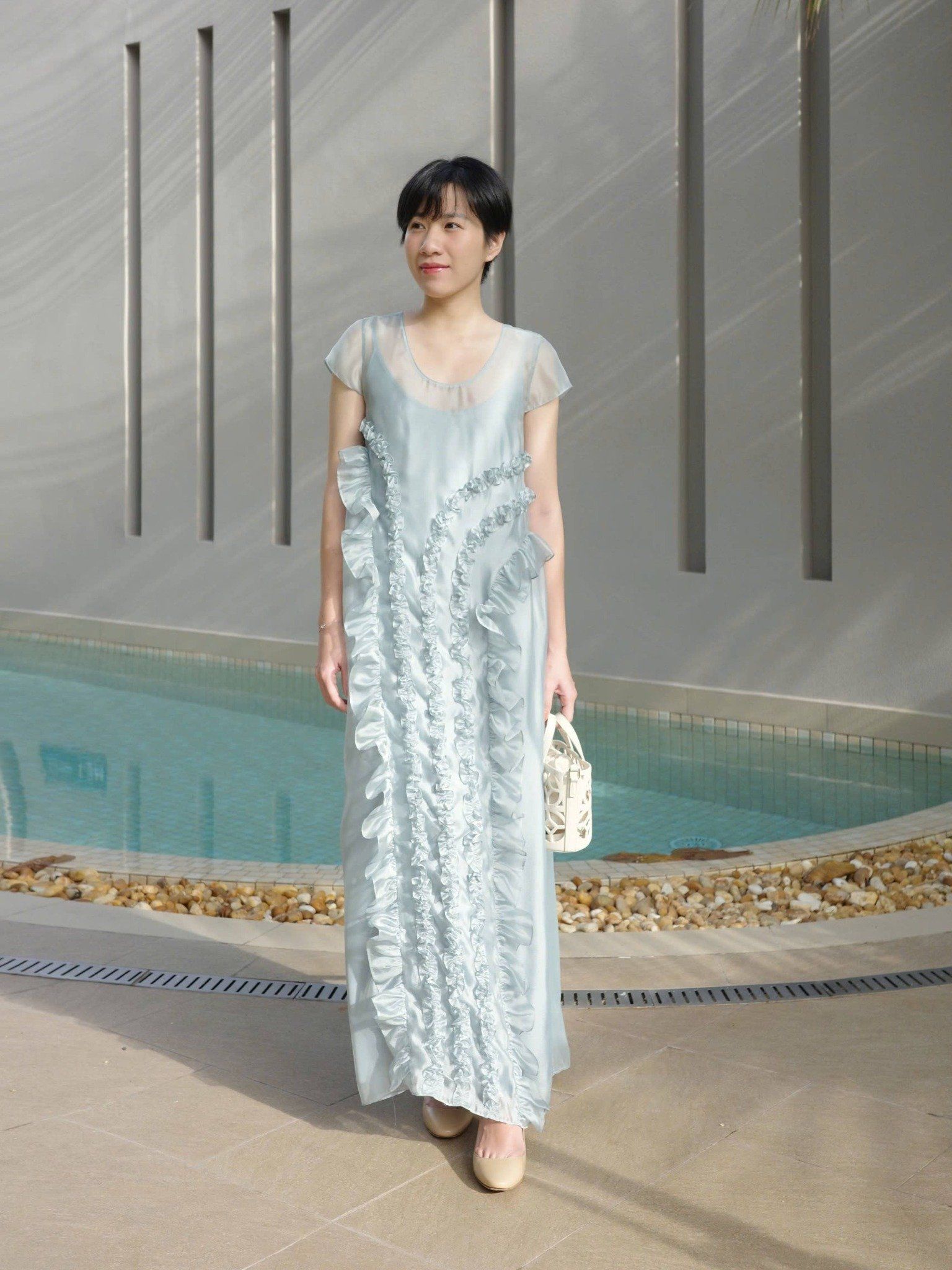  Đầm maxi tơ bèo | Mauve Muse dress 