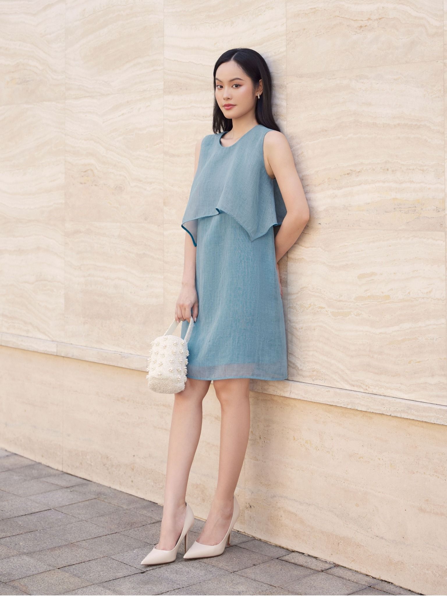  Đầm ngắn 2 tầng | Mauve Layer dress 