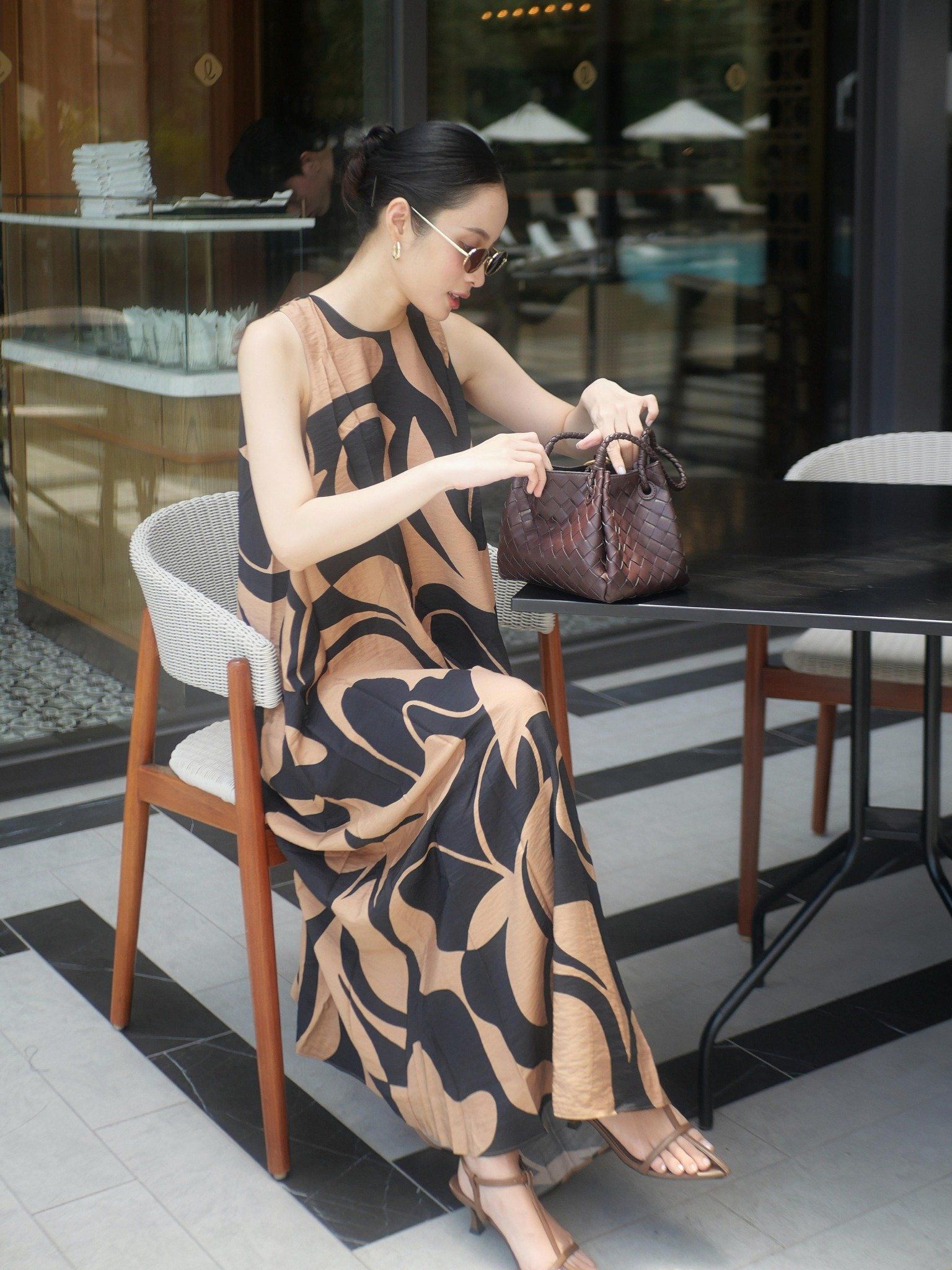  Đầm maxi cotton vân | Mauve Balo Cotton dress 