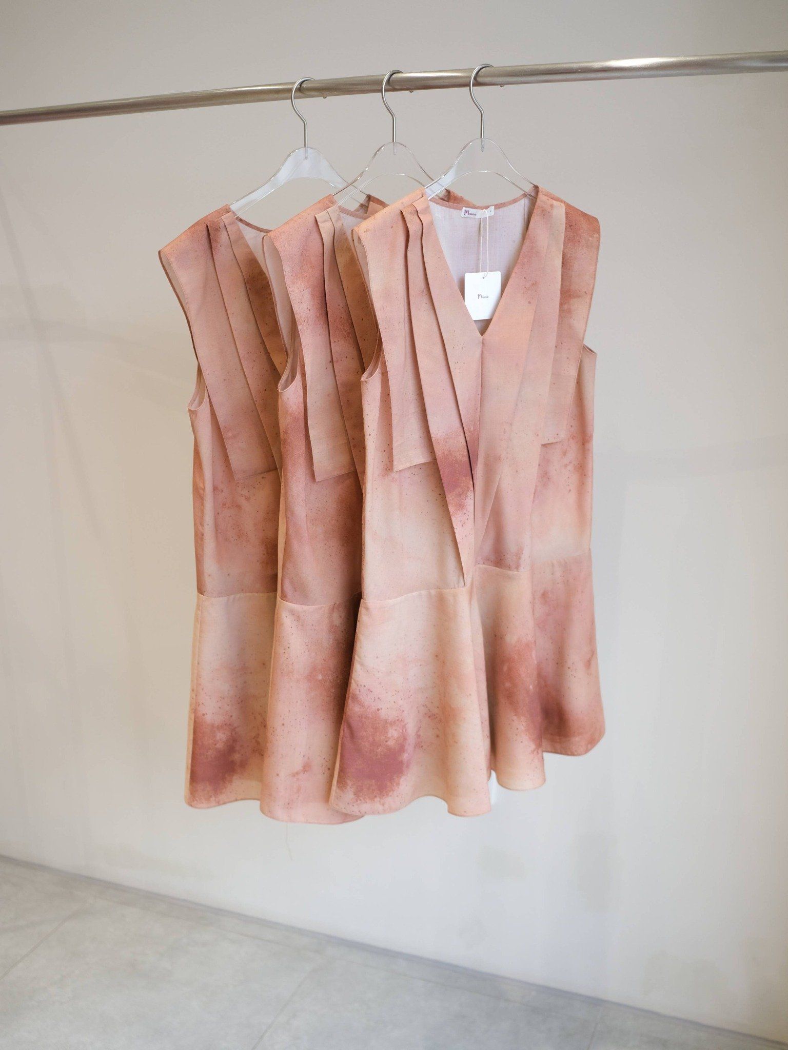  Đầm xếp ly loang màu Mauve Tie dye dress 