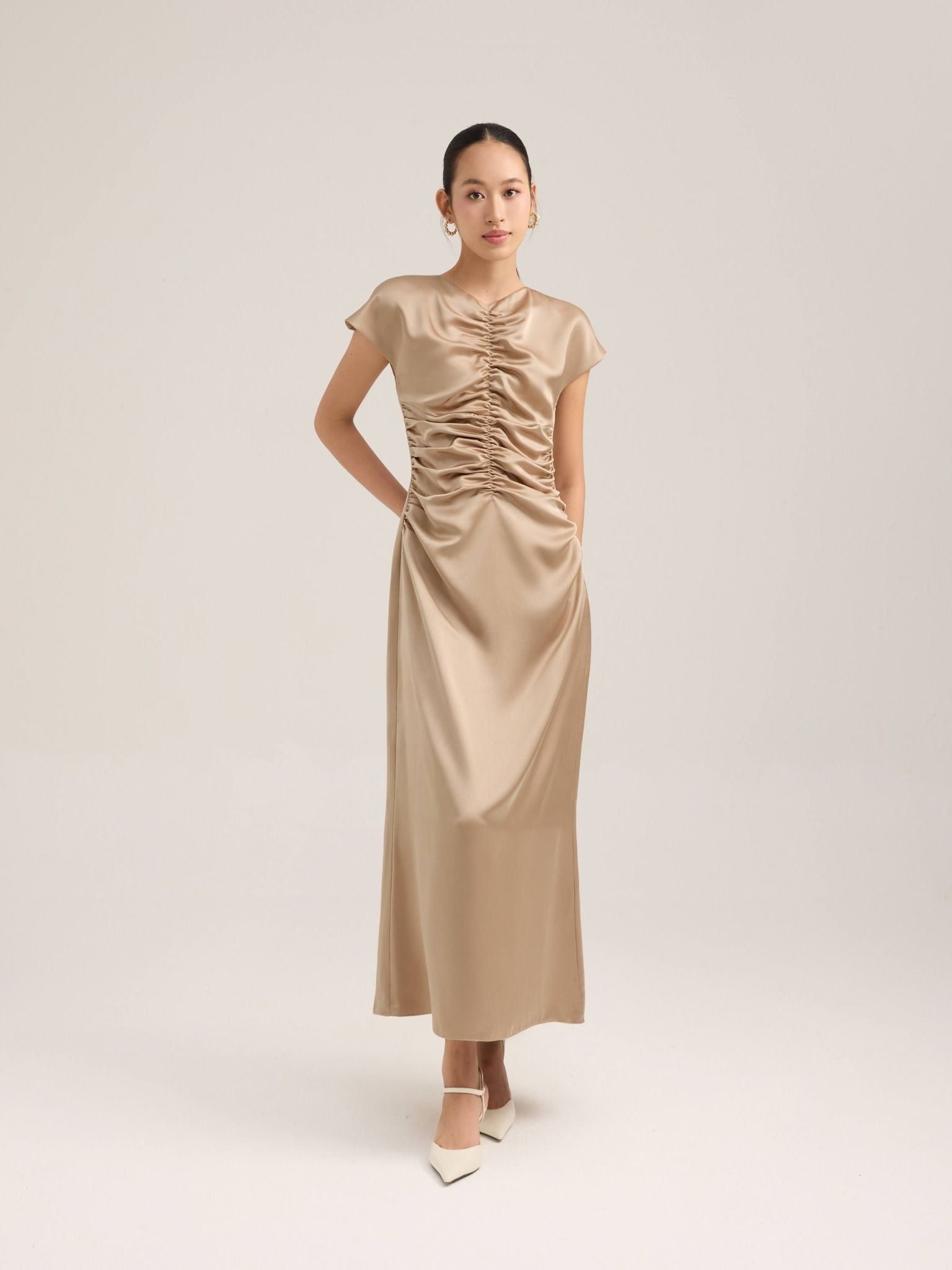  Đầm lụa midi Mauve Jane dress 