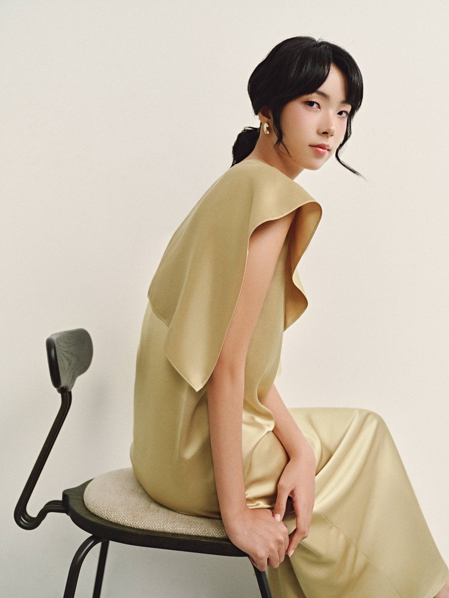  Đầm lụa dài kèm áo choàng | Mauve Cape dress 