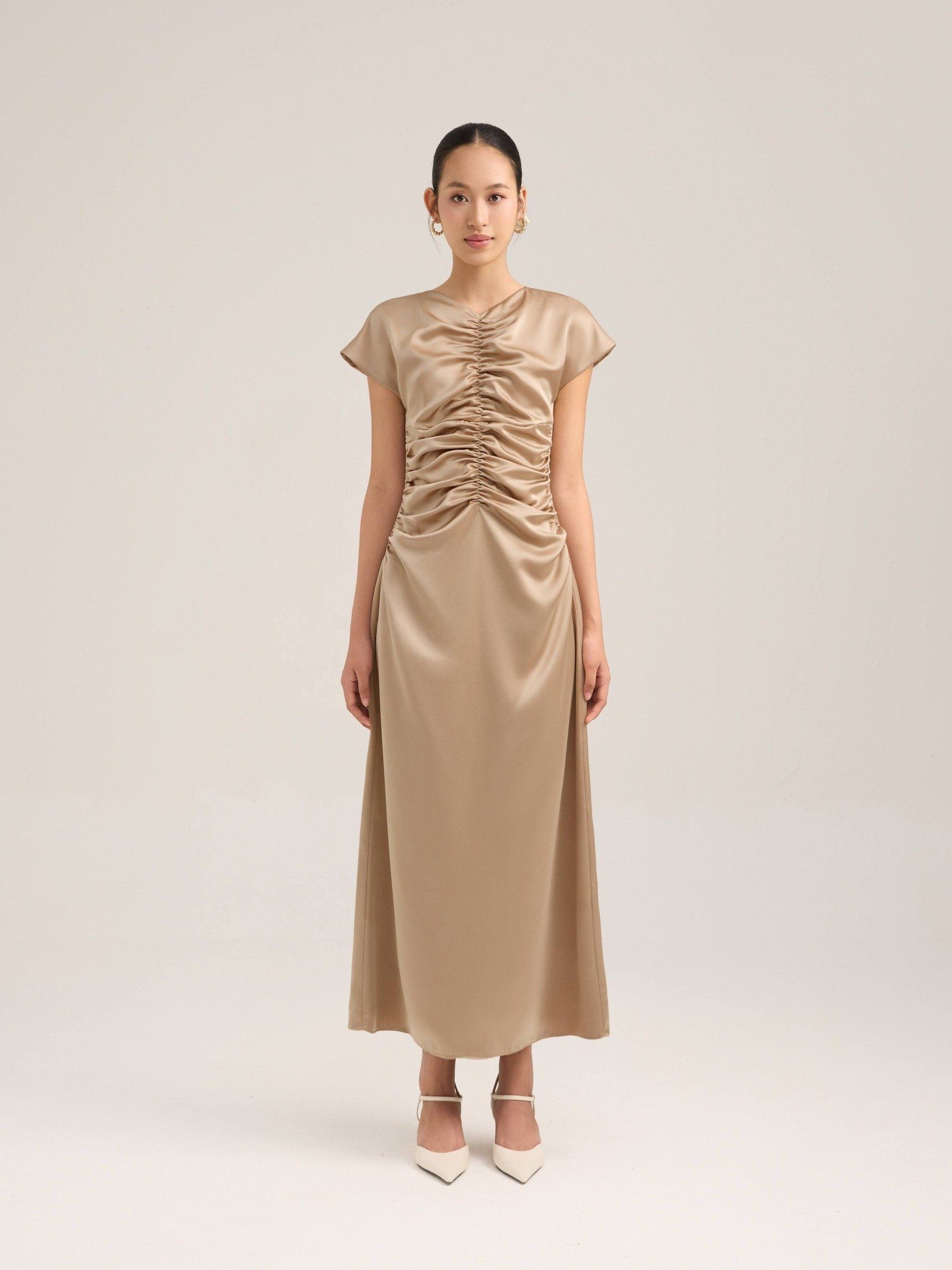  Đầm lụa midi Mauve Jane dress 