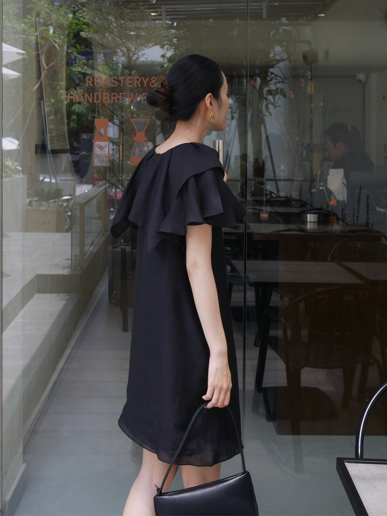  Đầm ngắn tay bèo | Mauve Ruffled Sleeves dress 