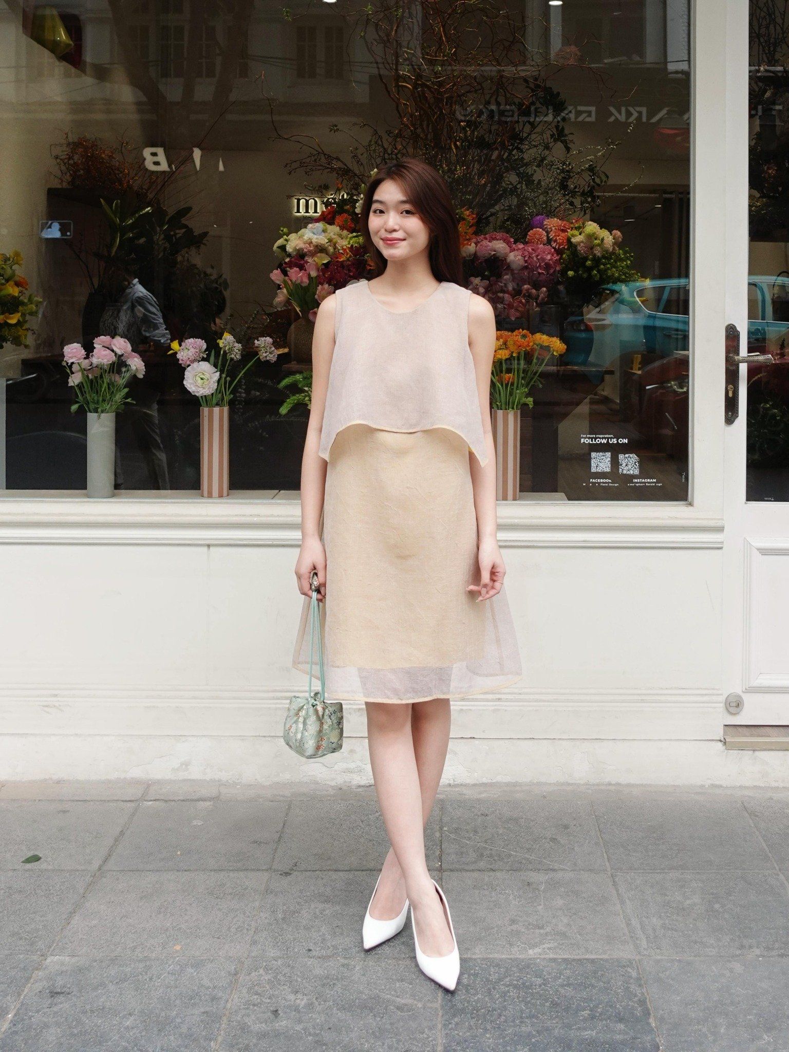  Đầm ngắn 2 tầng | Mauve Layer dress 