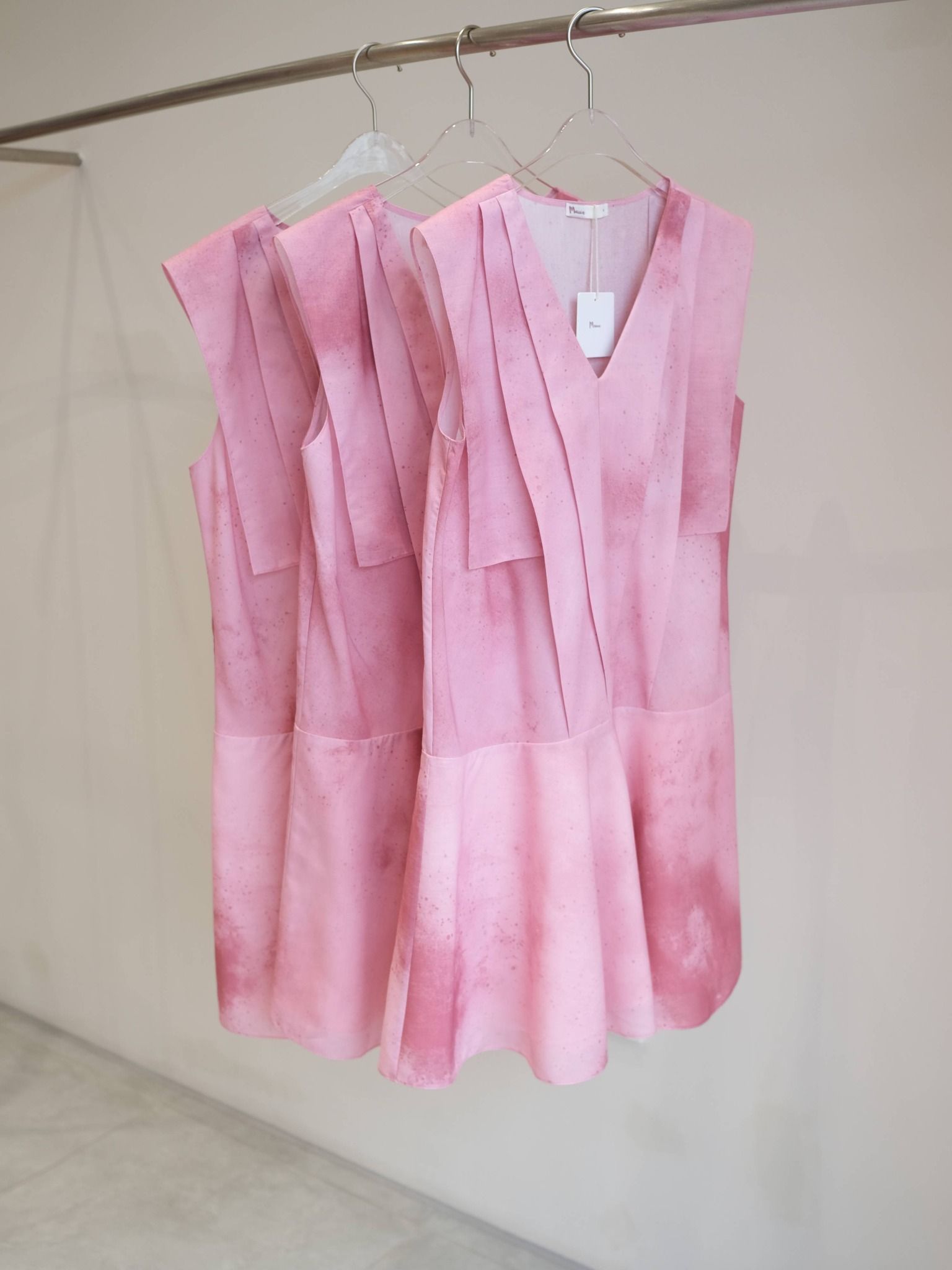  Đầm xếp ly loang màu Mauve Tie dye dress 