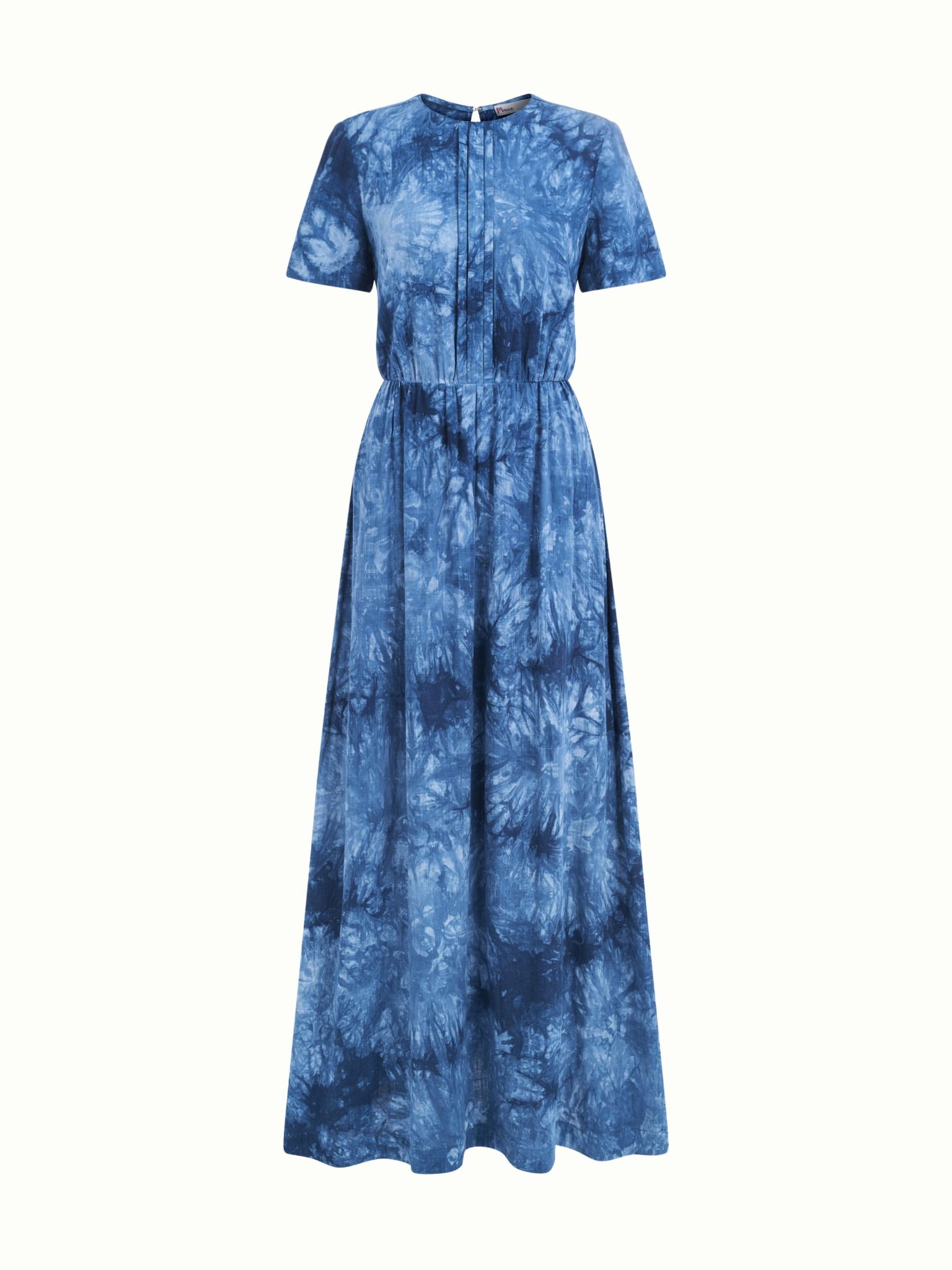  Đầm linen hoa nhún eo Mauve Flower Speck dress 
