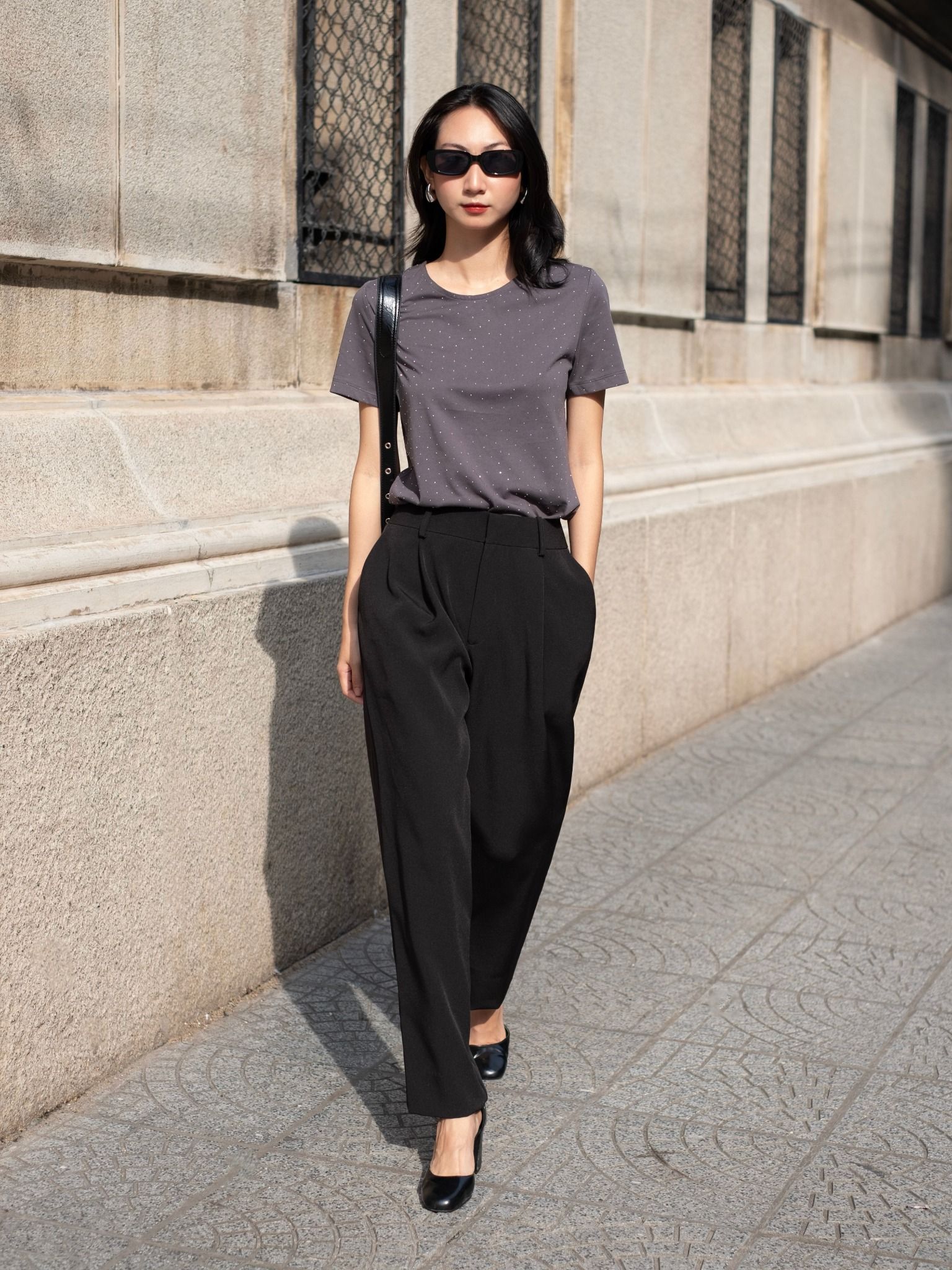  Quần tây dáng baggy | Mauve Baggy pants 