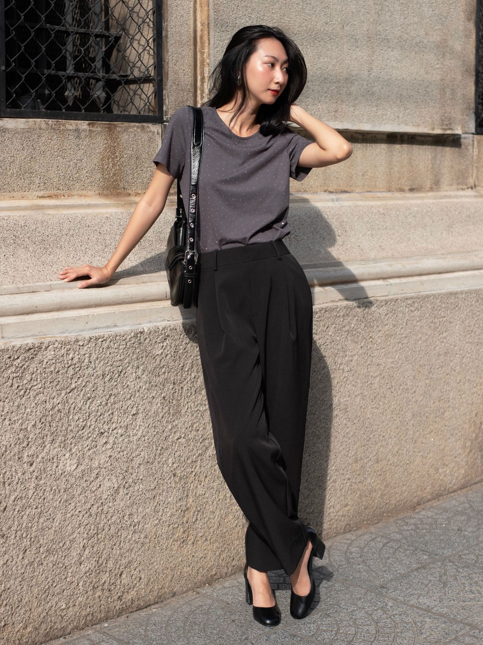  Quần tây dáng baggy | Mauve Baggy pants 