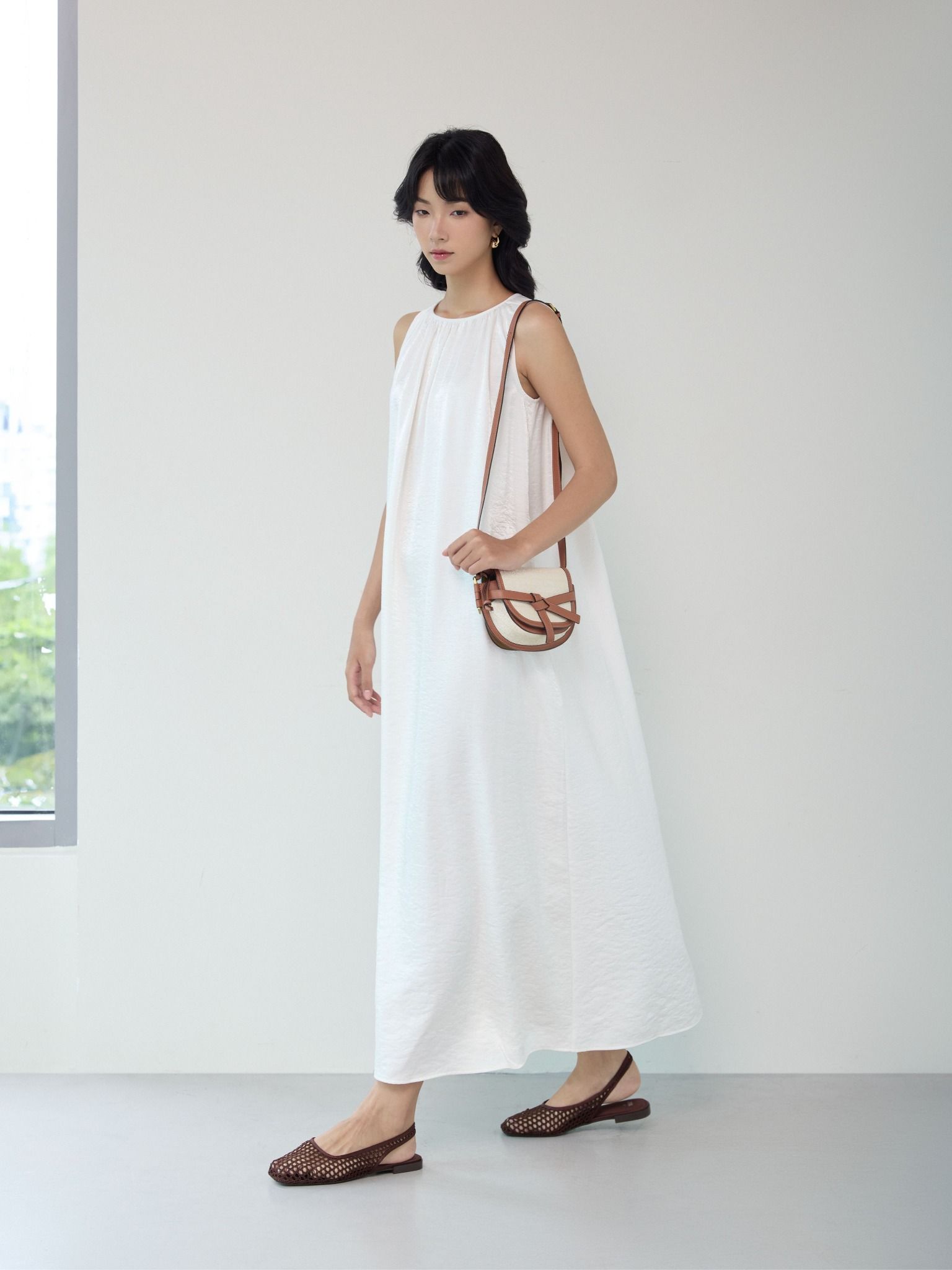  Đầm maxi trắng Mauve Delicate dress 