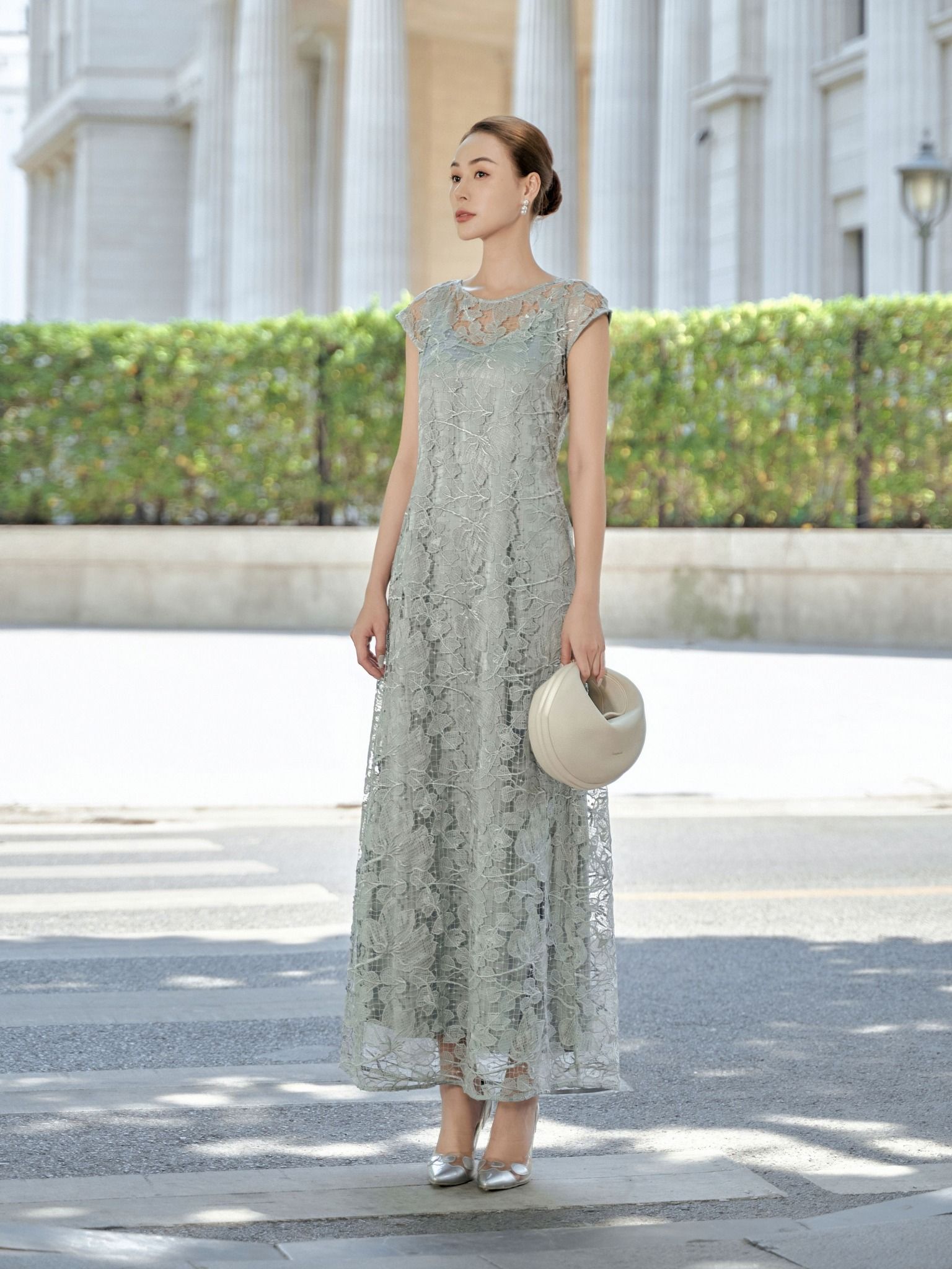  Đầm ren dài Mauve Darling dress 