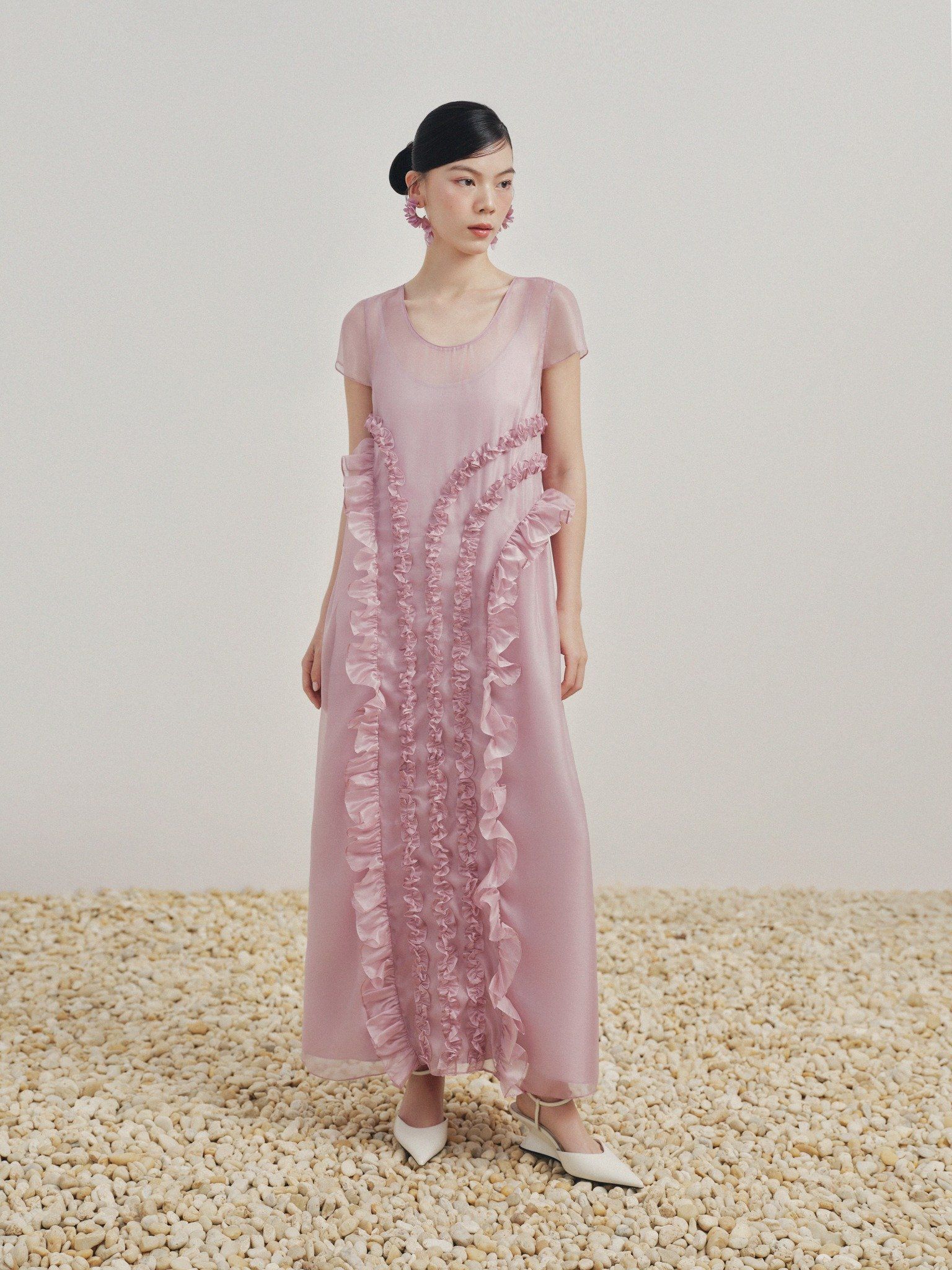  Đầm maxi tơ bèo | Mauve Muse dress 