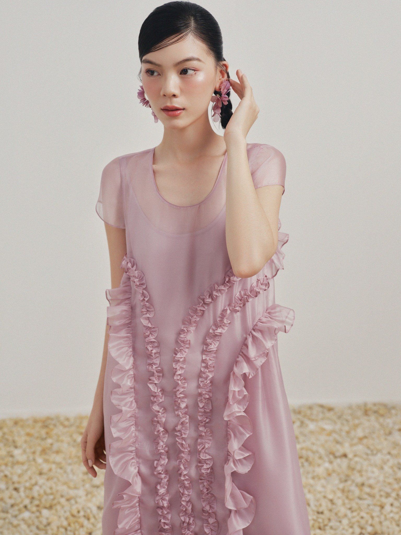  Đầm maxi tơ bèo | Mauve Muse dress 