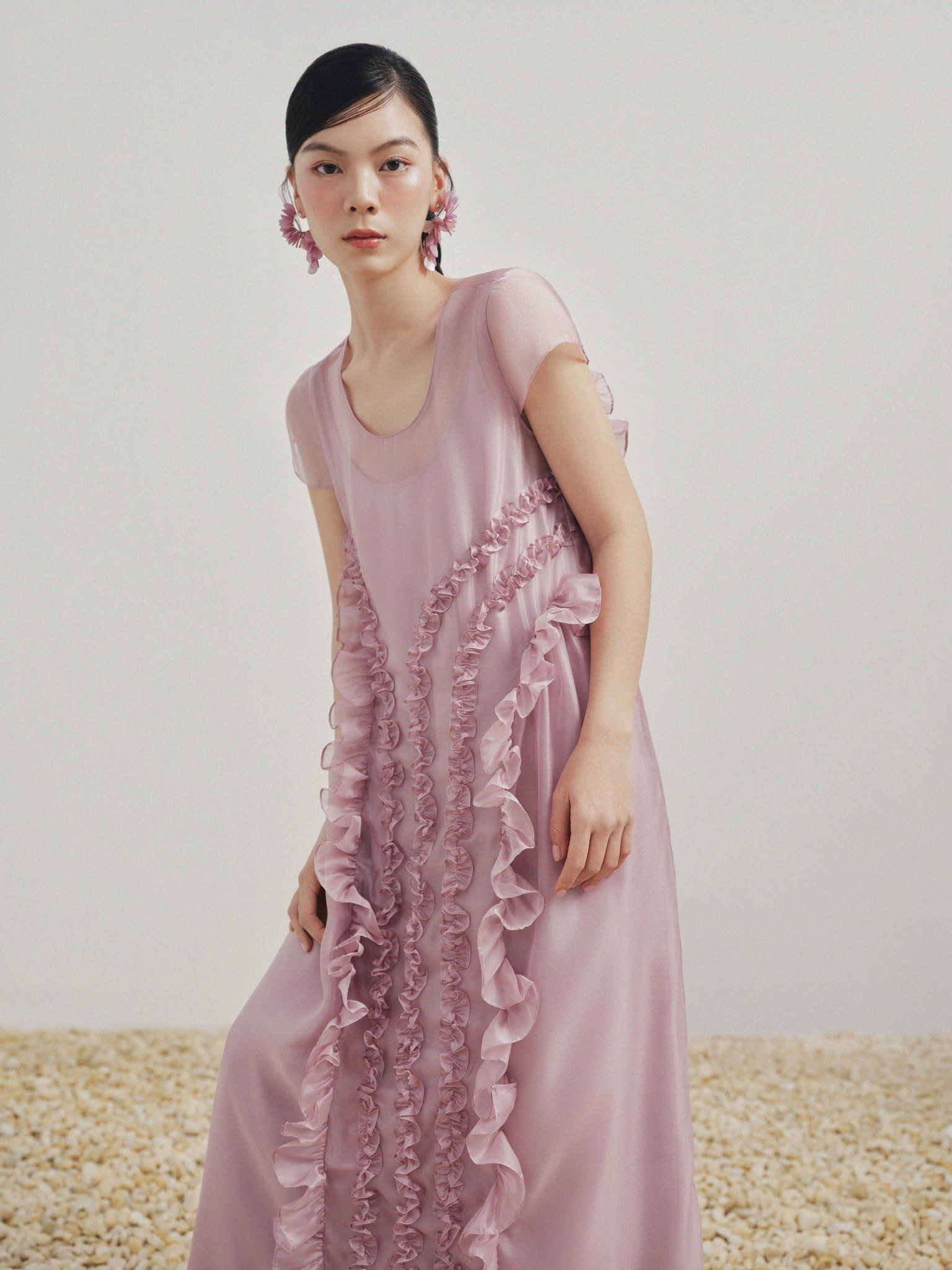  Đầm maxi tơ bèo | Mauve Muse dress 