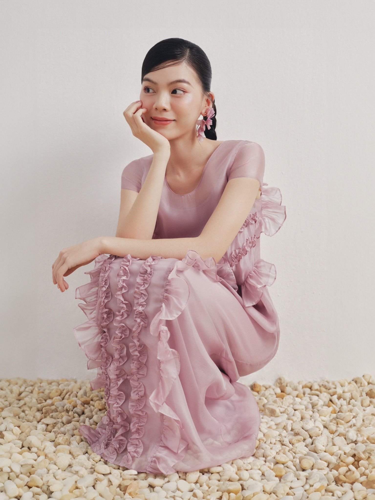  Đầm maxi tơ bèo | Mauve Muse dress 