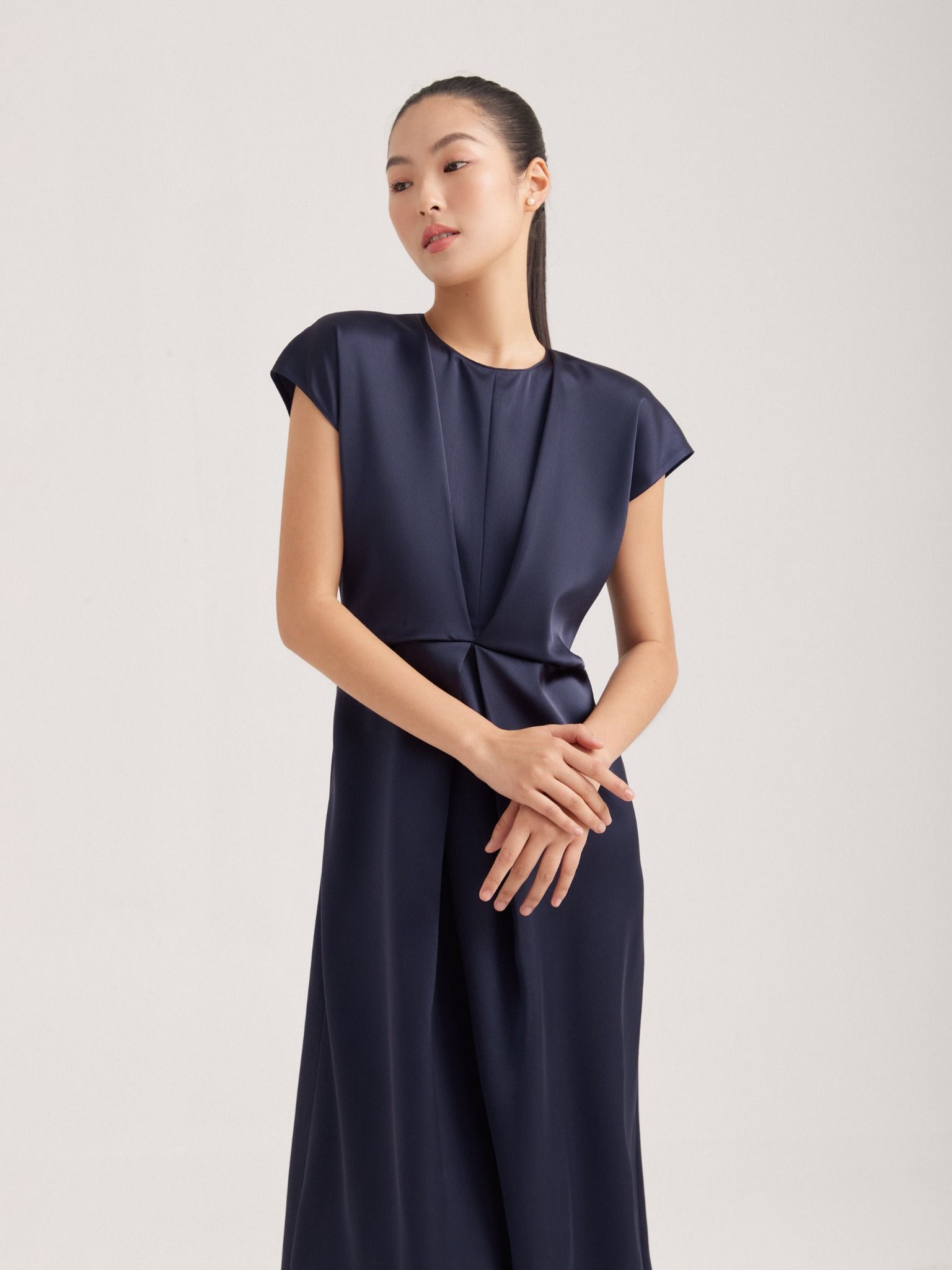  Đầm midi lụa tứ thân Mauve Midi dress 