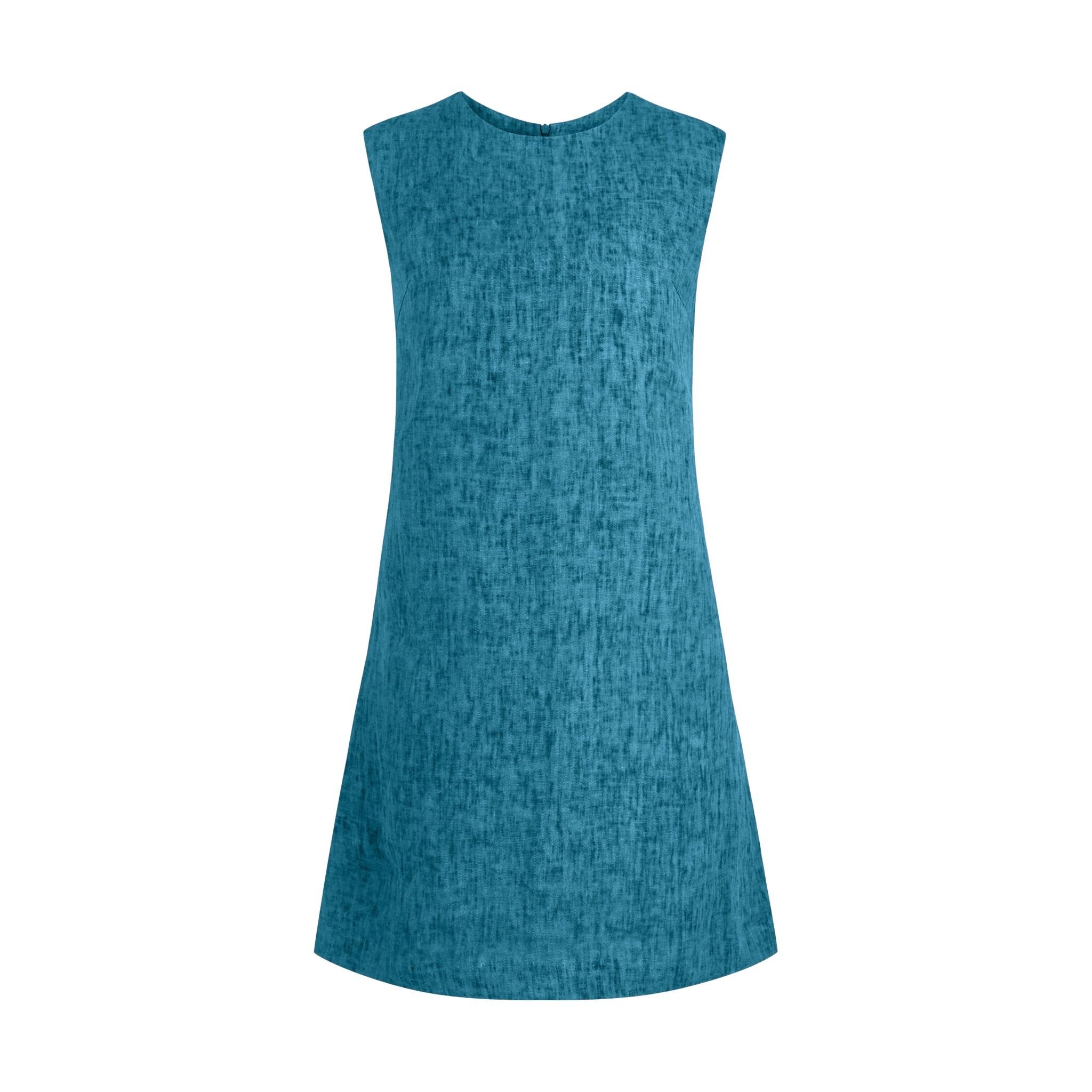 Đầm ngắn basic Mauve linen mini dress 