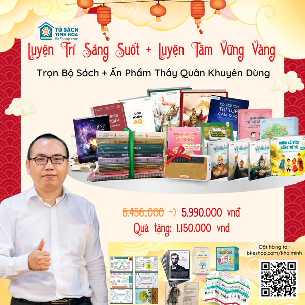 Trọn Bộ Sách + Ấn Phẩm Thầy Quân Khuyên Dùng Luyện Trí Sáng Suốt + Luyện Tâm Vững Vàng