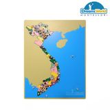  Giáo Cụ Montessori - Ghép bản đồ Việt Nam - Puzzle Map of Viet Nam 