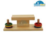  Giáo Cụ Montessori - Tháp xếp cân bằng - Ring Slide 
