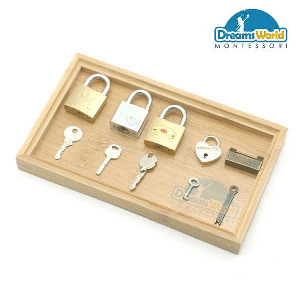  Giáo cụ Montessori - Bộ Khóa Montessori - Montessori Lock set 