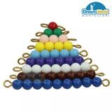  Giáo Cụ Montessori - Các dây cườm màu từ cườm 1 đến cườm 9  - Colored Bead Stairs 1-9 