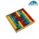  Giáo Cụ Montessori - Thanh màu số học - Montessori color decimal bar 