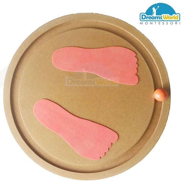  Giáo Cụ Montessori -  Khay bàn chân - Balance Board for Feet 