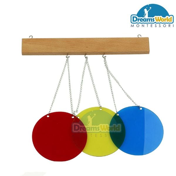  Giáo Cụ Montessori -  Bộ Đĩa 3 Màu - Tricolor Disc Set 