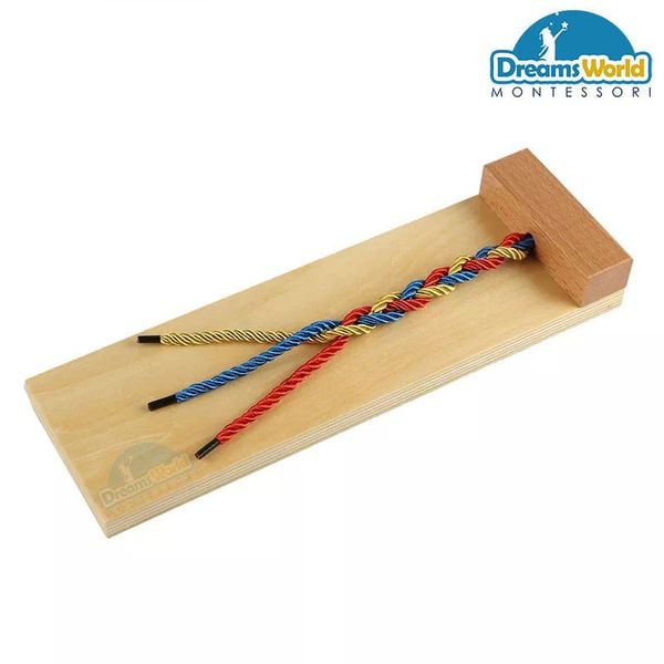  Giáo Cụ Montessori - Bảng bện - Braiding Board 