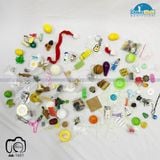  Giáo cụ Montessori - Bộ đồ vật dùng với xô âm và chữ cái di động 