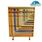  Giáo Cụ Montessori - Tủ đựng hạt và chuỗi hạt màu  - Set of beads and cabinet 