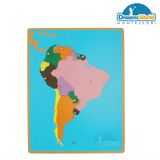  Giáo Cụ Montessori - Ghép bản đồ châu Nam Mỹ - Puzzle map of south America 
