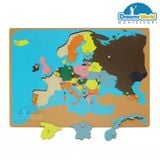  Giáo Cụ Montessori - Ghép bản đồ châu Âu - Puzzle Map of Europe 