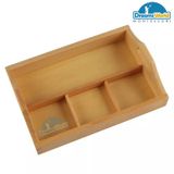  Giáo Cụ Montessori - Khay 3 phần - 3 compartment sorting tray 