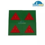  Giáo Cụ Montessori - Khung phân số tam giác không kệ - Metal Fraction triangle without Stands 